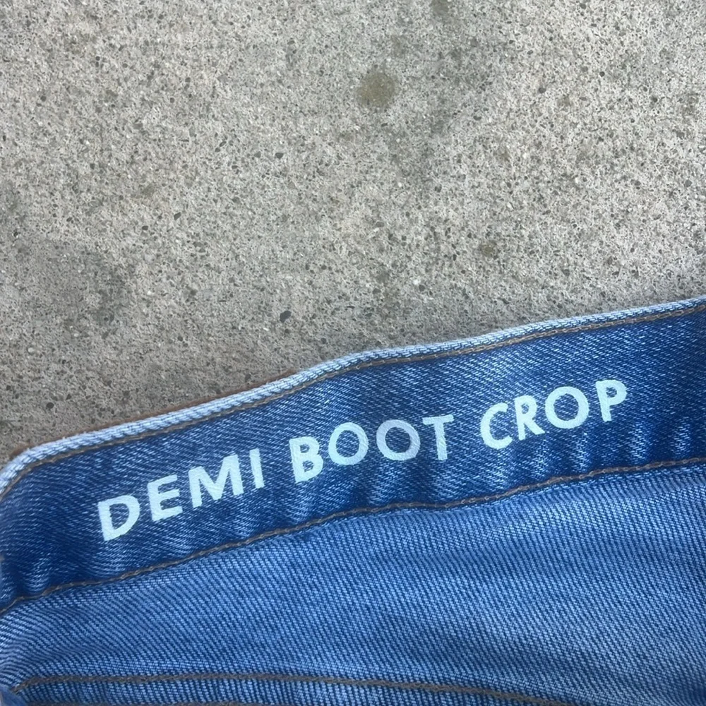 J. Crew Billie Demi Boot Crop Fray Hem Jeans Women's Size 27